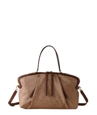 BORBONESE FRAME Gep&auml;cktasche mit Schultergurt beiger Meer - Damentaschen - 1