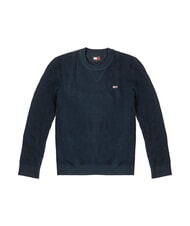 TOMMY HILFIGER TH JEANS Rundhalspullover dunkle Nachtmarine - Herrenpullover - 1