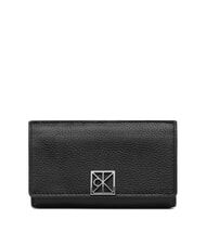 CALVIN KLEIN HARDWARE EMBLEM PEBB Damengeldb&ouml;rse auf Schwarz - Brieftaschen Damen - 1