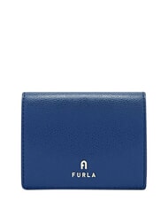 FURLA CAMELIA COMPACT Kleine Geldb&ouml;rse aus Ares-Leder indigo+corolla int. - Brieftaschen Damen - 1