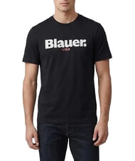BLAUER ERNST Kurz&auml;rmeliges Baumwoll-T-Shirt Schwarz - Herren-T-Shirts - 1