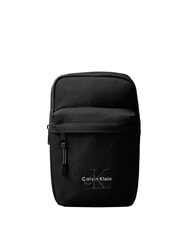 CALVIN KLEIN BOLD LOGO NYLON Slim Bag auf Schwarz - Umh&auml;ngetaschen Herren - 1