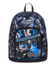 SEVEN HUE E WRITES Rucksack mit zwei F&auml;chern Reflexblau - Rucks&auml;cke f&uuml;r Schule &amp; Freizeit - 1