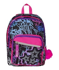 SJGANG SJ EVER FIXSTAR GIRL Rucksack mit zwei F&auml;chern Schwarz - Rucks&auml;cke f&uuml;r Schule &amp; Freizeit - 1