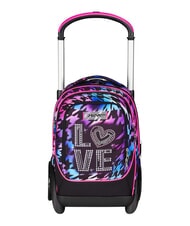 SEVEN GLOW LOVE Abnehmbarer 2-Rad-Trolley-Rucksack Schwarz - Rucks&auml;cke mit Trolleyfunktion - 1