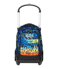 SEVEN SCRIBBLED FLAME Abnehmbarer 2-Rad-Trolley-Rucksack KIEFERNNADEL - Rucks&auml;cke mit Trolleyfunktion - 1