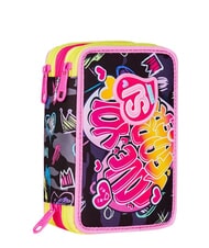 SJGANG GAME-LED GIRL Federm&auml;ppchen mit 3 Rei&szlig;verschl&uuml;ssen rosa Puppe - Etuis und Zubeh&ouml;r - 1