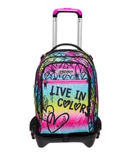 SEVEN COLOUR EXPRESSION 3-r&auml;driger Trolley-Rucksack, abnehmbar RHODAMINROT - Rucks&auml;cke mit Trolleyfunktion - 1