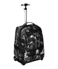 INVICTA FANTASY GRS 2-r&auml;driger Trolley-Rucksack, fest Stadt schwarz - Rucks&auml;cke mit Trolleyfunktion - 1