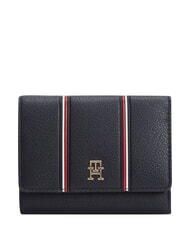 TOMMY HILFIGER TH ICON Dreifach gefaltete Geldb&ouml;rse Raum blau - Brieftaschen Damen - 1