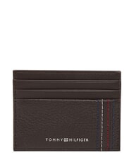 TOMMY HILFIGER TH CENTRAL Kreditkartenetui, Leder Kaffeebohnen - Brieftaschen Herren - 1