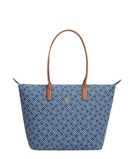 TOMMY HILFIGER POPETTE Schultertasche, XL blauer Denim - Damentaschen - 1