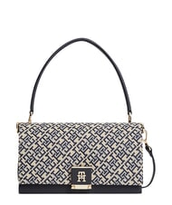 TOMMY HILFIGER TH HER Handtasche mit Schulterriemen blau mono - Damentaschen - 1