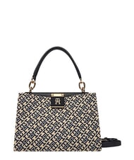 TOMMY HILFIGER TH HER Handtasche mit Schulterriemen blau mono - Damentaschen - 1