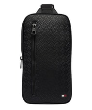 TOMMY HILFIGER TH EMBOSSED FLAG Ein-Schulter-Tasche Schwarz - H&uuml;fttaschen - 1