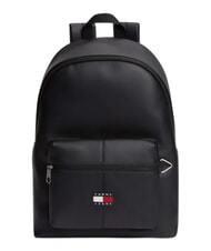 TOMMY HILFIGER TJ ESS DAILY PU Rucksack mit Vordertasche Schwarz - Rucks&auml;cke f&uuml;r Schule &amp; Freizeit - 1