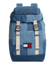 TOMMY HILFIGER TJ DENIM PATCHWORK Rucksack mit mehreren F&auml;chern, aus Denim - Rucks&auml;cke f&uuml;r Schule &amp; Freizeit