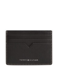 TOMMY HILFIGER TH SAFFIANO Kreditkartenetui, Leder Schwarz - Brieftaschen Herren - 1