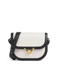 COCCINELLE CAMPIONARIO - DEW BICOLOR Mini-Schultertasche aus Leder wei&szlig;/schwarz - Damentaschen - 1