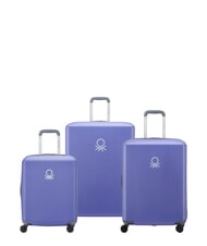 BENETTON By DELSEY UCB HARD Set mit 3 Trolleys: Kabinenwagen + mittelgro&szlig; + gro&szlig; - Trolleyset