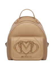 LOVE MOSCHINO LOGO Rucksack mit Vordertasche Beige - Damentaschen - 1