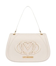LOVE MOSCHINO LOGO Schultertasche mit Schultergurt Elfenbein - Damentaschen - 1