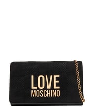 LOVE MOSCHINO PATCHY Clutch mit Kette Schwarz - Damentaschen - 1