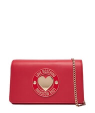 LOVE MOSCHINO SMART DAILY Clutch mit Metall-Schultergurt ROT - Damentaschen - 1