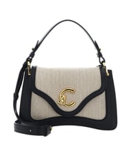 COCCINELLE CAMPIONARIO - C-ME CANVAS Handtasche mit Schulterriemen natur / schwarz - Damentaschen - 1