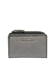 COCCINELLE CAMPIONARIO - METALLIC PEPITA Ledergeldb&ouml;rse Schwarz - Brieftaschen Damen - 1