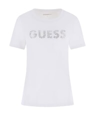 GUESS STUDS SCRIPT Kurzarm-T-Shirt purwei&szlig; - T-Shirts und Tops f&uuml;r Damen - 1