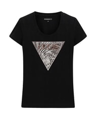 GUESS ZEBRA TRIANGLE Kurzarm-T-Shirt jetbla - T-Shirts und Tops f&uuml;r Damen - 1