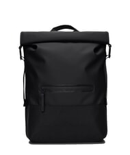 RAINS TRAIL ROLLTOP 13" Laptop-Rucksack Schwarz - Rucks&auml;cke f&uuml;r Schule &amp; Freizeit - 1