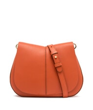 GIANNI CHIARINI HELENA ROUND Ledertasche mit doppeltem Schultergurt Koralle - Damentaschen - 1