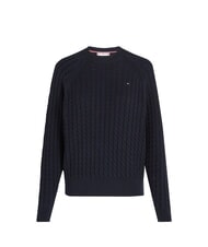 TOMMY HILFIGER TH Baumwollpullover mit Rundhalsausschnitt - Damenpullover