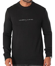 TOMMY HILFIGER TH JEANS Rundhals-Baumwollpullover - Herrenpullover