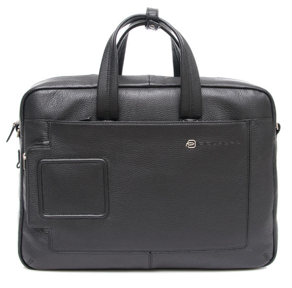PIQUADRO Ordner VIBE Outline, aus Leder Schwarz - Arbeitstaschen