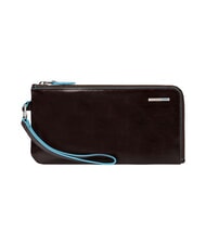 PIQUADRO BLUE SQUARE Brieftasche / Clutch aus Leder MAHAGONI - Damentaschen - 1
