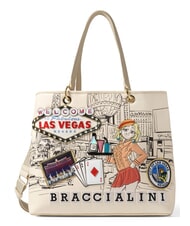 BRACCIALINI CARTOLINE Las Vegas Schultertasche mit Schultergurt multi - Damentaschen - 1
