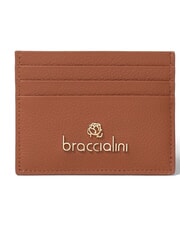 BRACCIALINI BASIC Flacher Kartenhalter aus Leder braun - Brieftaschen Damen - 1
