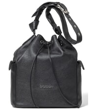 BRACCIALINI NORA Schultertasche aus Leder Schwarz - Damentaschen - 1