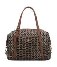 YNOT AUDREY Schultertasche mit Allover-Logo Tabak - Damentaschen - 1