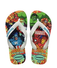 HAVAIANAS TOP MARVEL 2 Flip-Flops WEISS / WEISS / BLAU - Kinderschuhe - 1