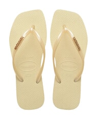 HAVAIANAS SQUARE LOGO Flip-Flops Buttercreme - Damenschuhe - 1