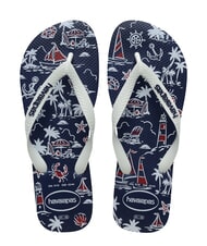 HAVAIANAS Infradito TOP NAUTISCH Marineblau/Marineblau/Wei&szlig; - Herrenschuhe - 1
