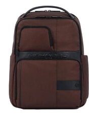 PIQUADRO WOLLEM Rucksack aus Leder und Stoff, 14-Zoll-Laptophalter - PC-Rucks&auml;cke