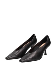 MARC ELLIS ME25 6 cm hoher Dekollet&eacute;-Absatz aus Leder Schwarz - Damenschuhe - 1