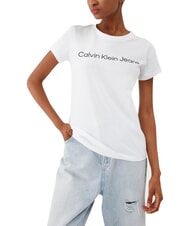 CALVIN KLEIN CORE INSTIT LOGO Kurzarm-T-Shirt Wei&szlig; - T-Shirts und Tops f&uuml;r Damen - 1