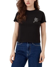 CALVIN KLEIN SCRIPT INSTITUTIONAL Kurzarm-T-Shirt Schwarz - T-Shirts und Tops f&uuml;r Damen - 1