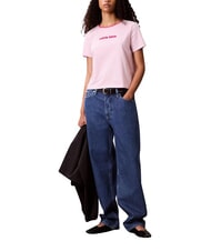 CALVIN KLEIN SS RETRO LOGO GRAPHI Kurzarm-T-Shirt Rosa - T-Shirts und Tops f&uuml;r Damen - 1